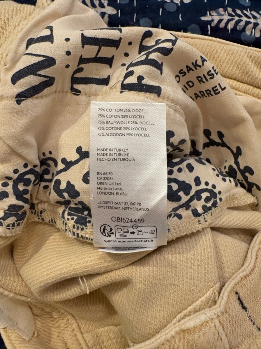 We The Free Osaka Mid rise Barrel Corduroy Pants in Tan - Picture 6 of 12